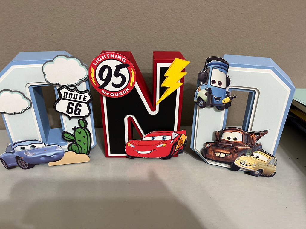 CAR 3D LETTERS 8"