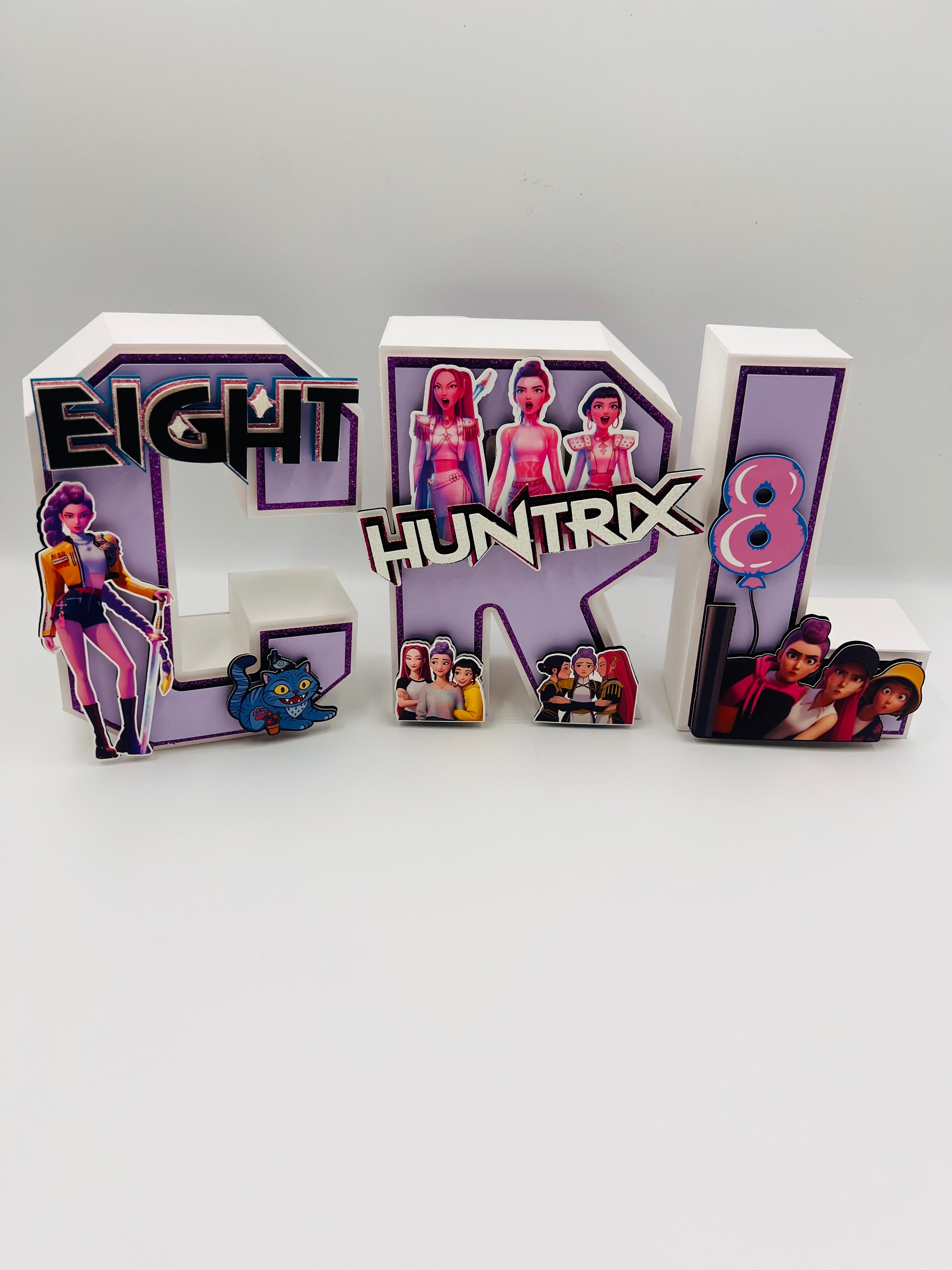 GOLDEN 3D LETTERS 8"