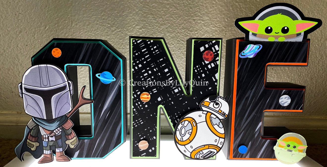 STARS 3D LETTERS 6"