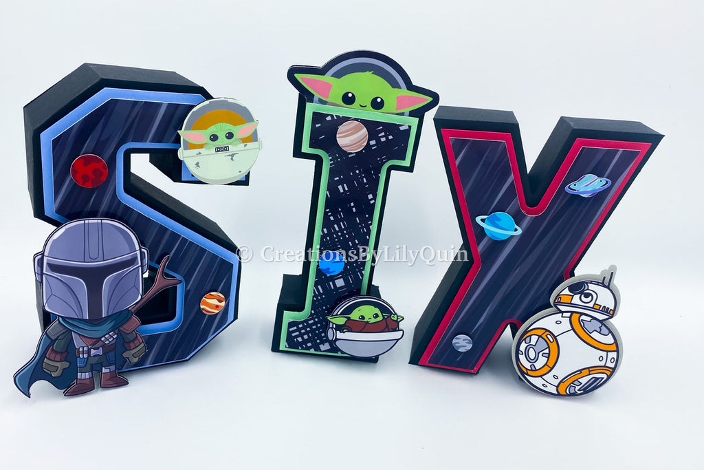 STARS 3D LETTERS 8"