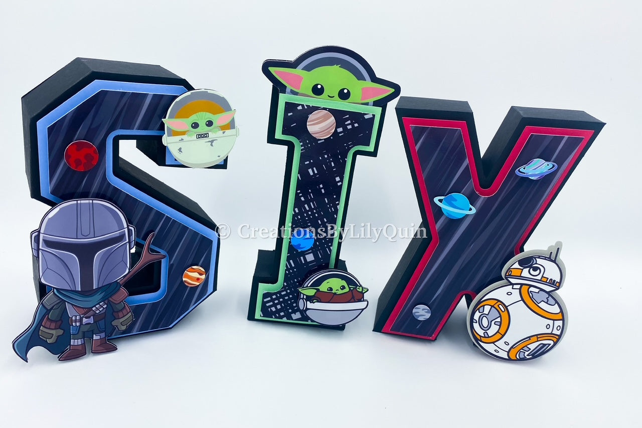 STARS 3D LETTERS 6"